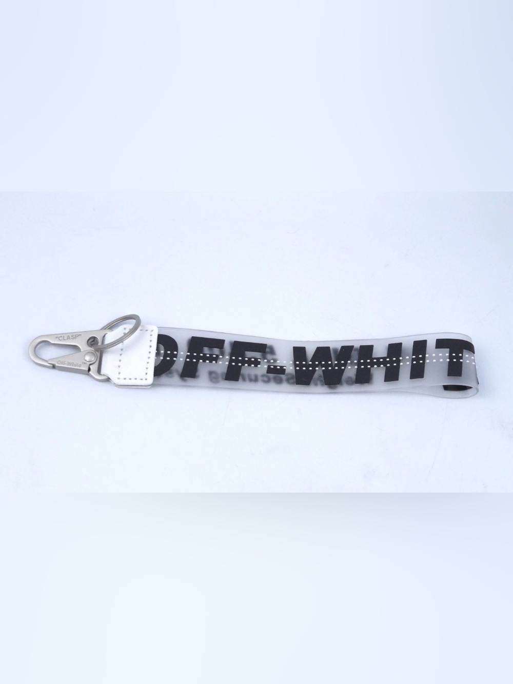 OFF-WHITE Keychain Lanyard Industrial Clasp Clear/Black